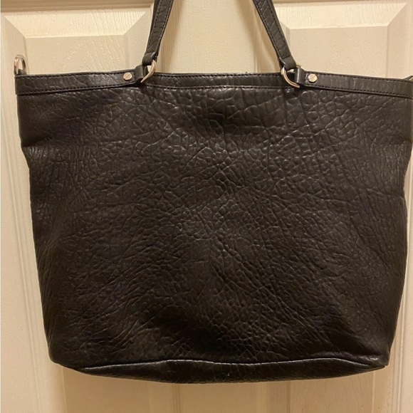 Michael Kors Channing Large Black Pebbled Leather Satchel Shoulder Tote Bag EUC - Picture 12 of 14